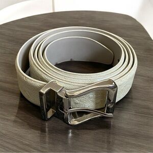 Azoure genuine leather white belt size 42